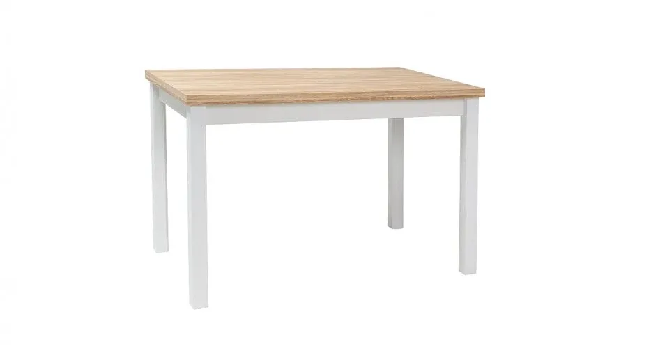 Table en aggloméré et MDF, Chêne Adam / Blanc, L100xl60xH75 cm