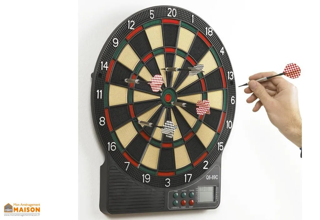 Cible de fléchettes électronique René Pierre Master - 21 jeux