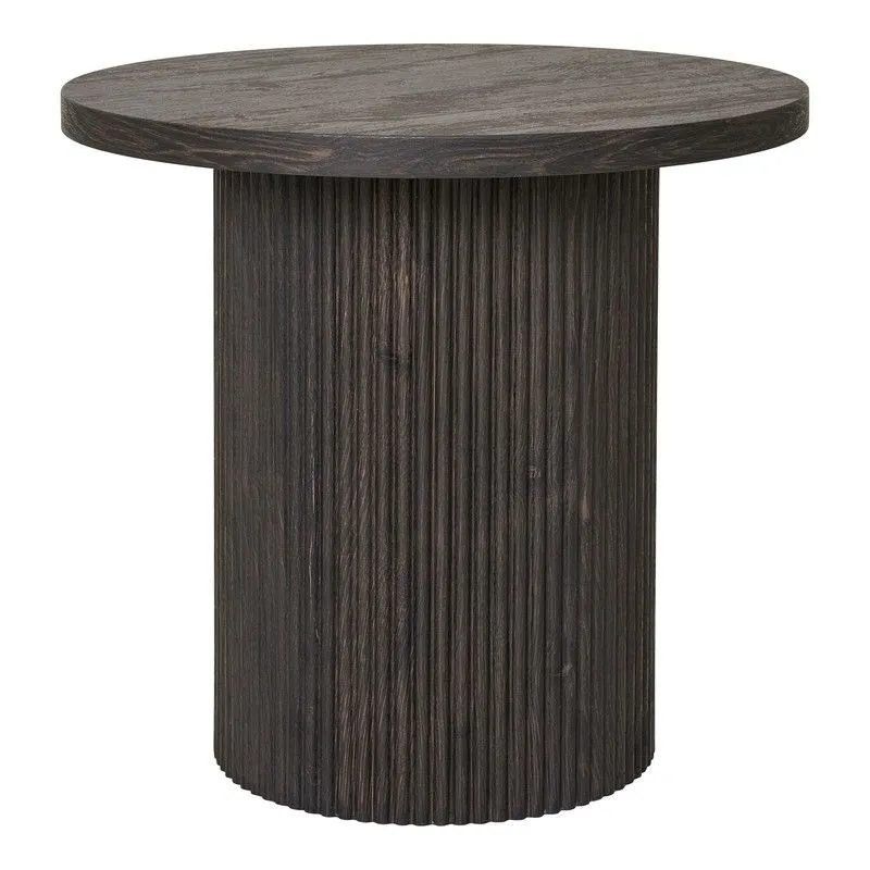 Table d'appoint ronde en bois marron foncé, 48 x 48 x 45 cm | Boavista