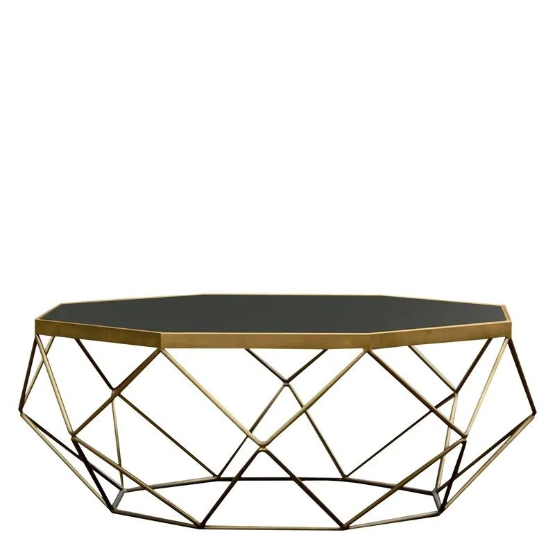 Table basse en bois et acier effet ciment 100x100x40