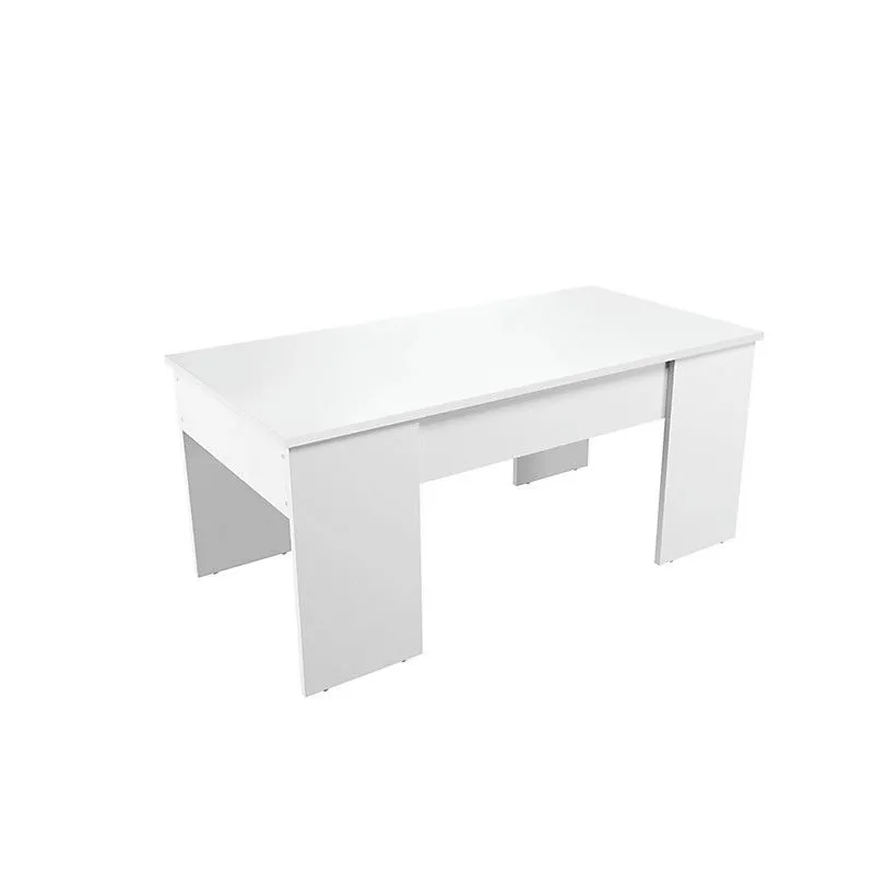 Table basse relevable en bois blanc, 100x50x45 cm | loire | LOIRE