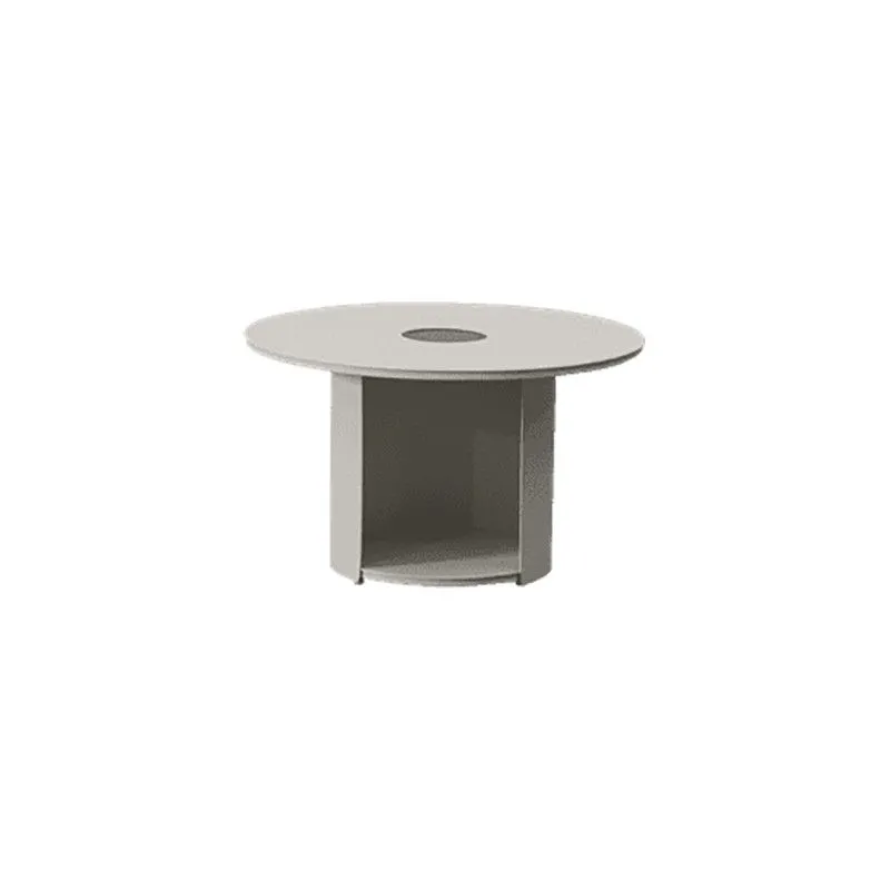 Table basse de jardin à énergie solaire en aluminium blanc 71 x 71 x 42,5 cm | Bordeaux