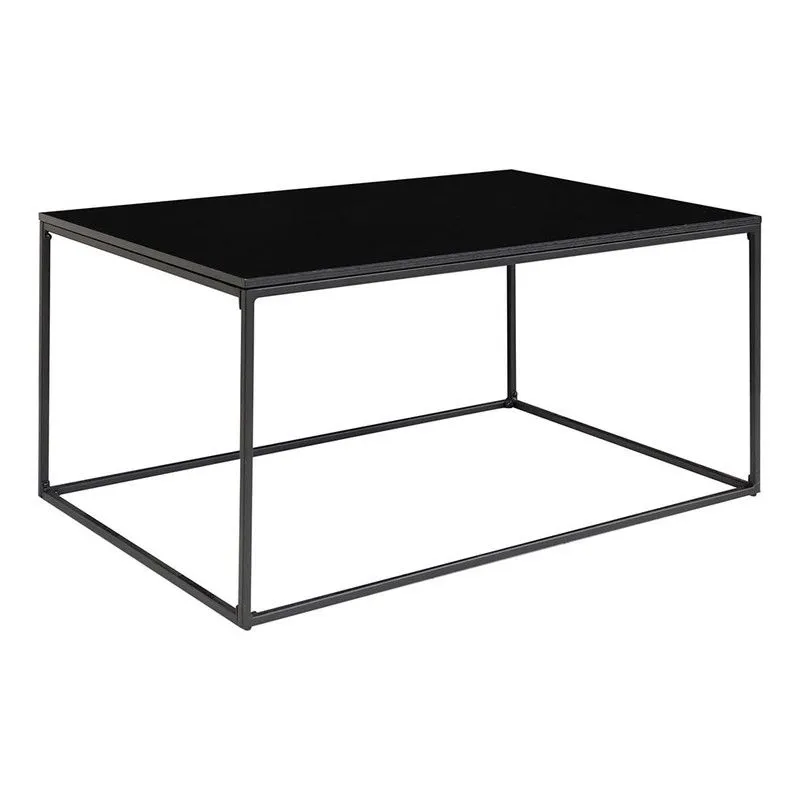 Table basse rectangulaire en bois et acier noir, 60 x 90 x 45 cm | Vie