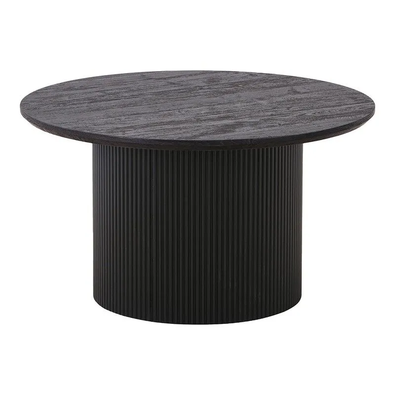 Table basse ronde en bois marron foncé, 80 x 80 x 45 cm | Boavista