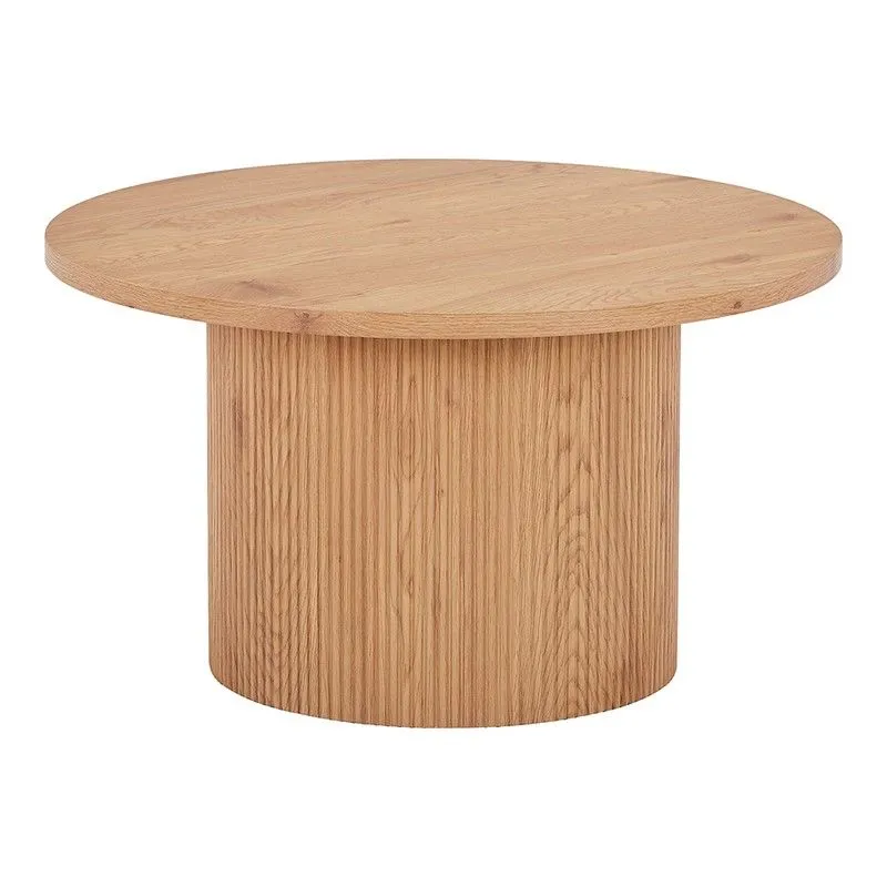 Table basse ronde en bois naturel, 80 x 80 x 45 cm | Boavista