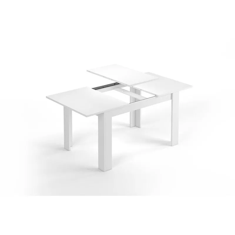 Table à manger extensible blanc brillant, 140/190 x 90 x 78 cm