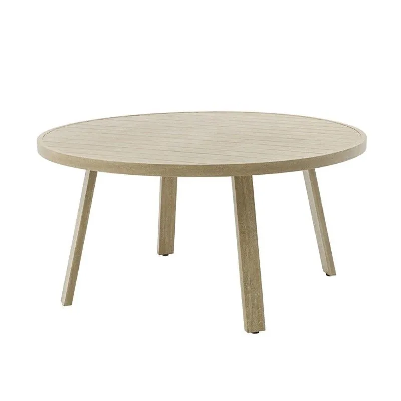 Table à manger de jardin en aluminium naturel, 120 x 120 x 75 cm | Harmonie