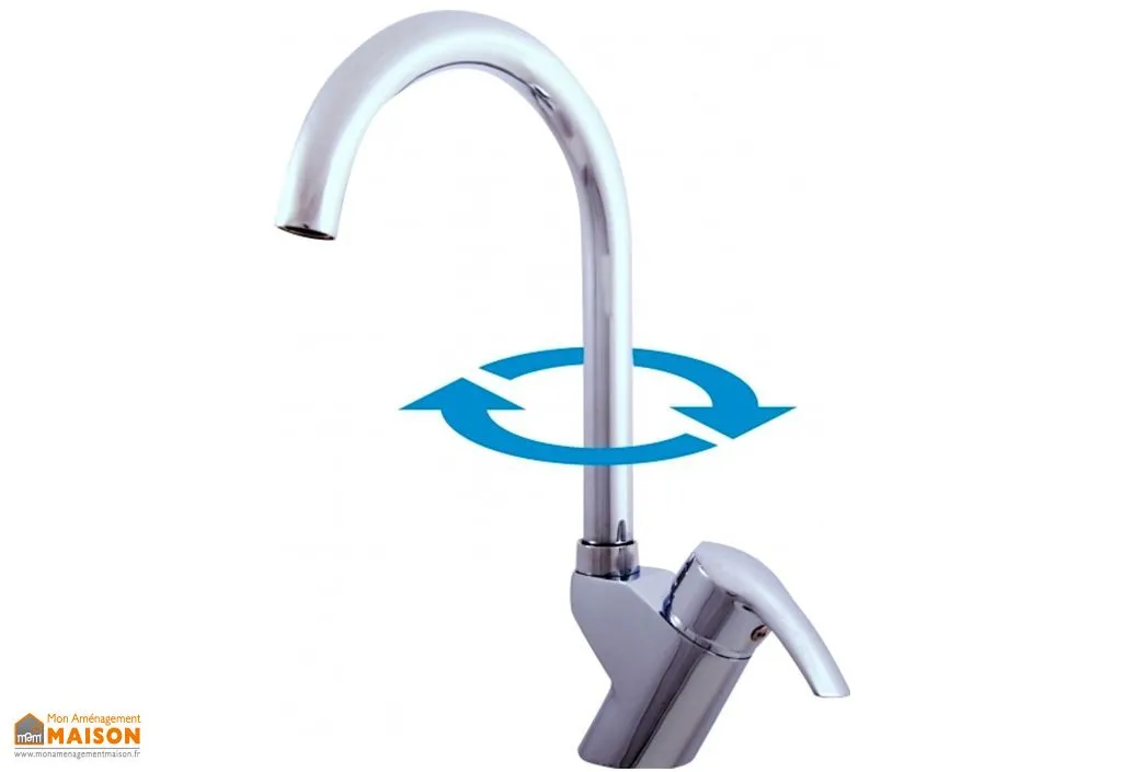 Mitigeur Évier Courbe en Chrome Rio R107.5