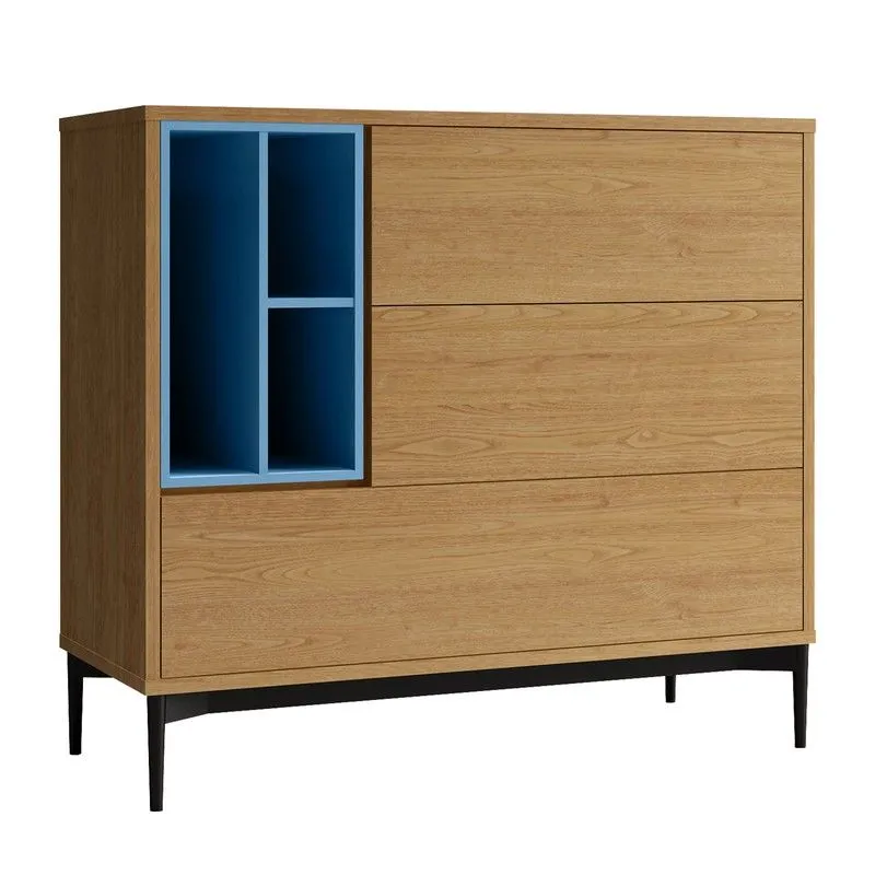 Buffet bleu, ONNIE, 103,4 x 39,6 x 95 cm