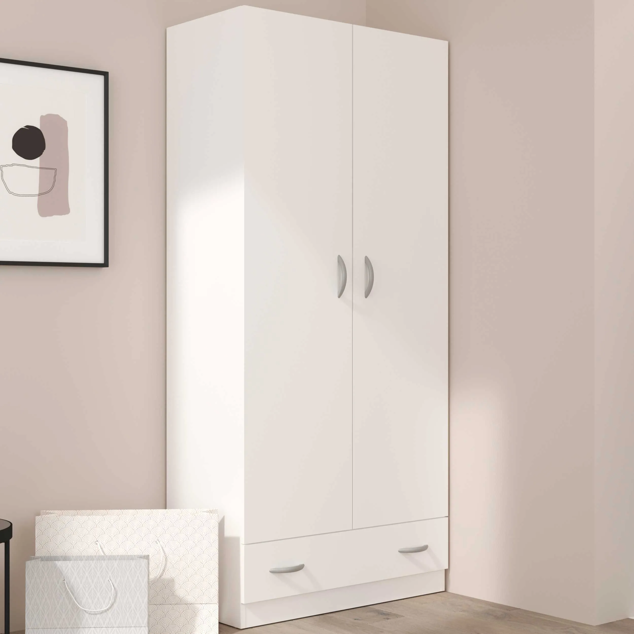 Armoire de rangement Odell - blanc