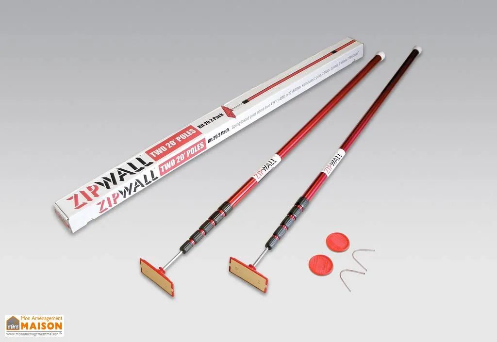 Perches Telescopiques Alu Zipwall 6 m (lot de 2)