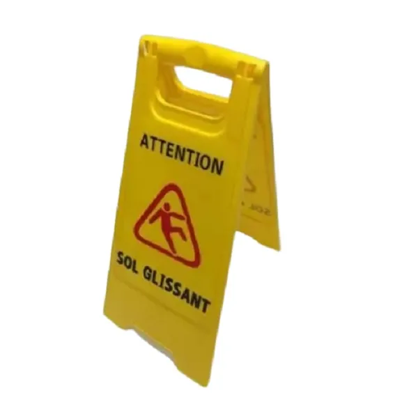 PANNEAU » ATTENTION SOL GLISSANT «
