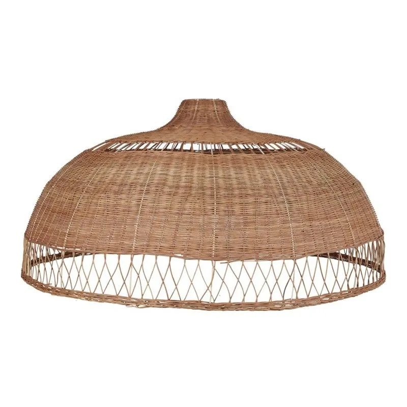 Abat-jour en rotin et métal naturel, Ø 100 x 50 cm | Prétorat