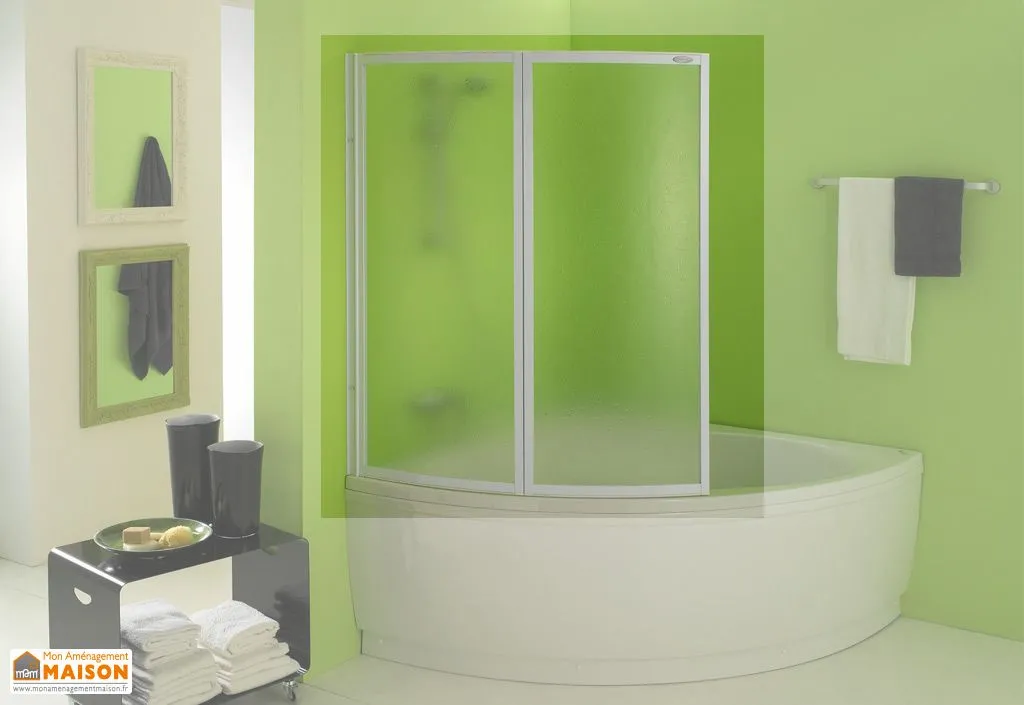 Paravent à Double Battant pour Baignoire d'Angle Kolpa
