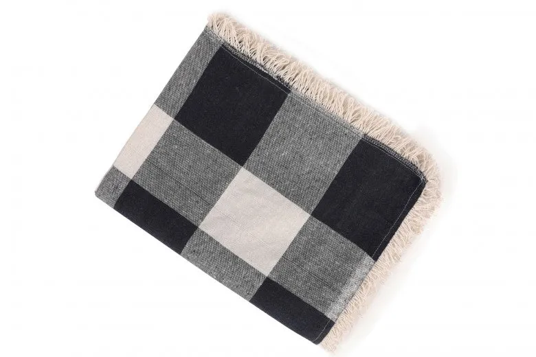 Couverture en coton Dama Bleumarin, 180 x 230 cm