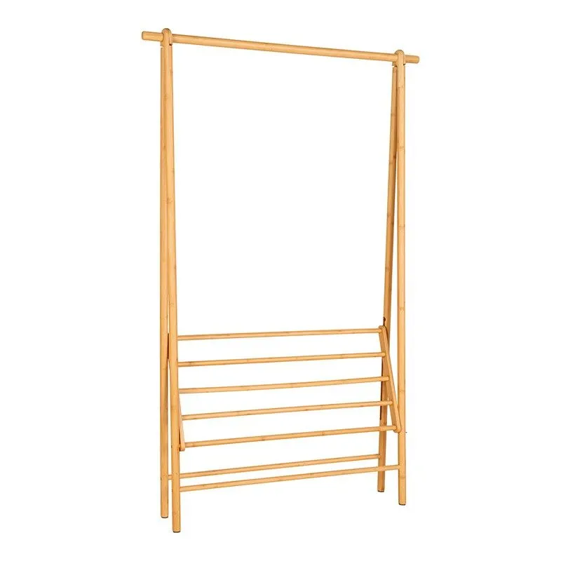 Porte-manteau sur pied en bambou naturel, 104 x 46 x 164 cm | Manaus