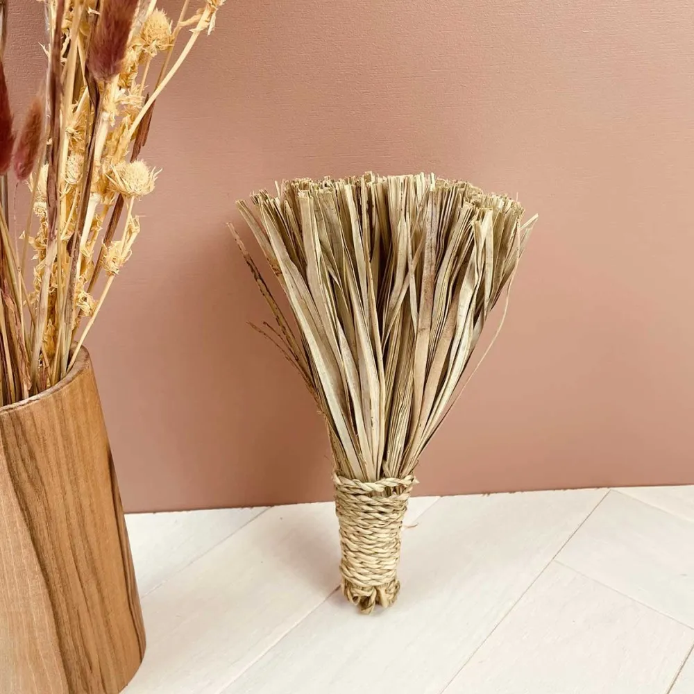 Pompon Balai artisanal Création naturelle Marocain en Palmier