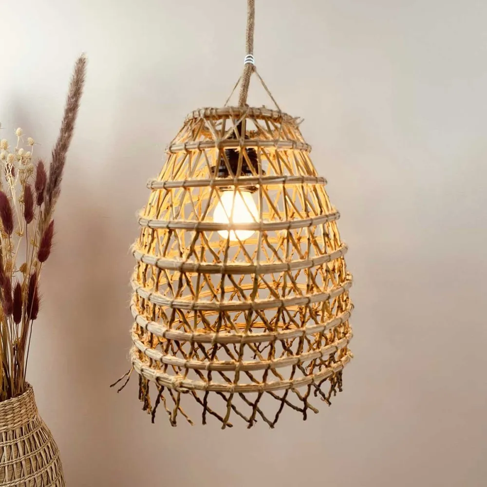 Petite suspension-Applique en branches de palmier