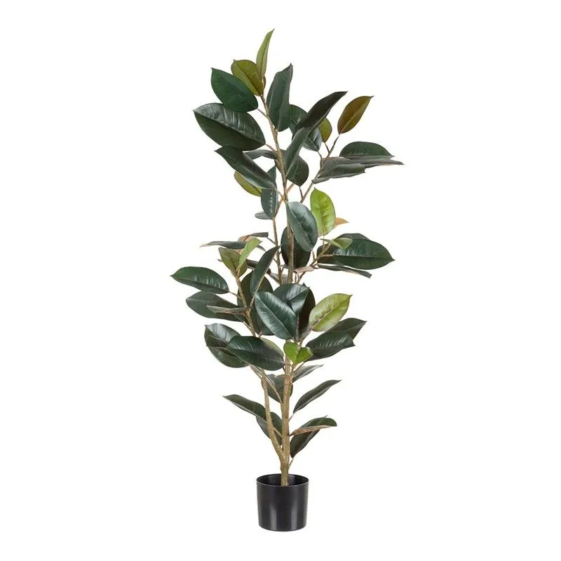 Plante artificielle Ficus, vert foncé, 49 x 45 x 125 cm