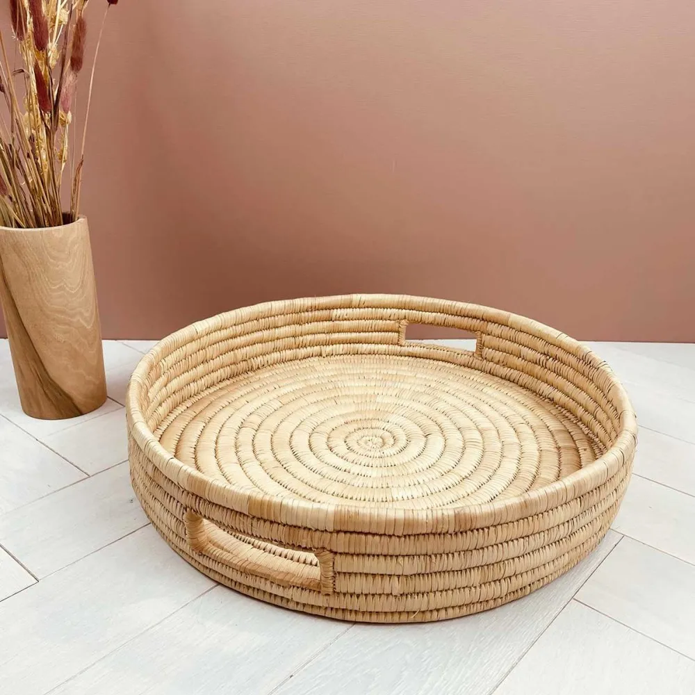 Plateau de service en matière naturelle Diamètre 40cm