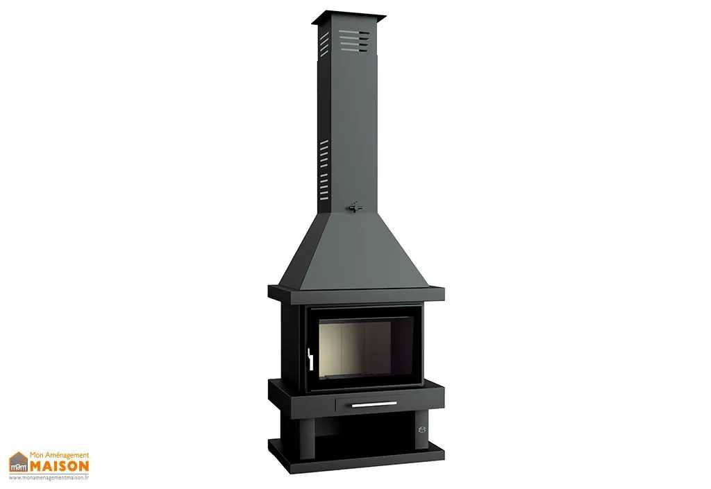Poêle à bois double combustion avec bûcher intégré 17,5 kW – C-200 K