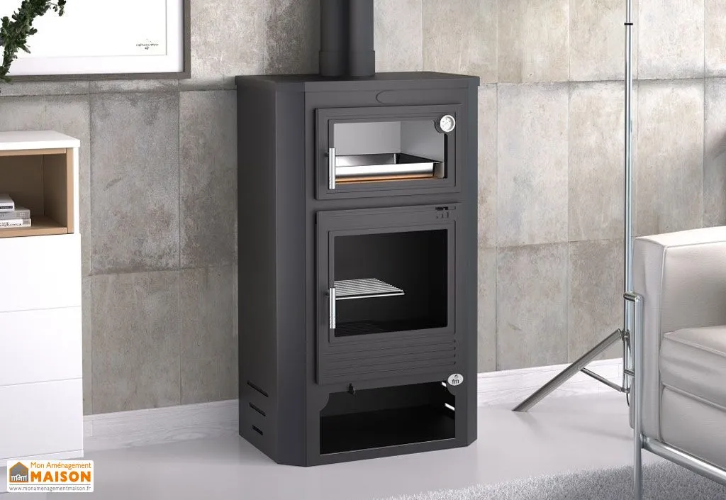 Cheminée poêle à bois + four + bûcher 11,3 kW M-104