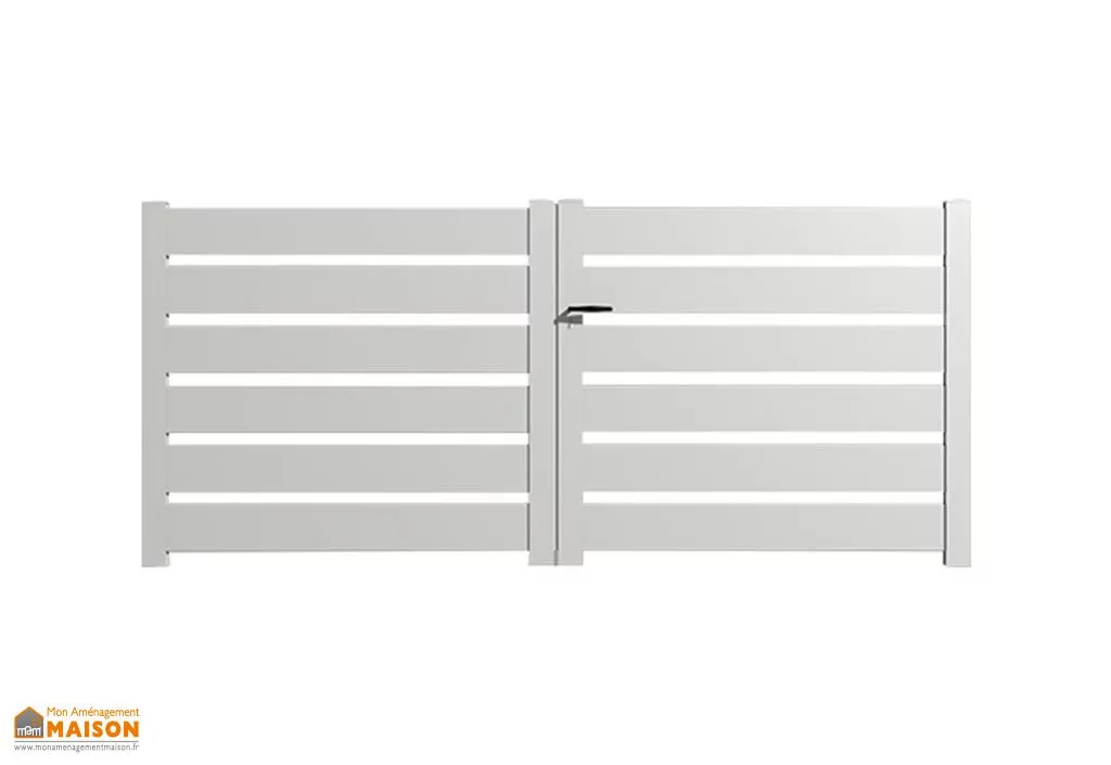 Portail battant aluminium 3 m motorisé - ajouré