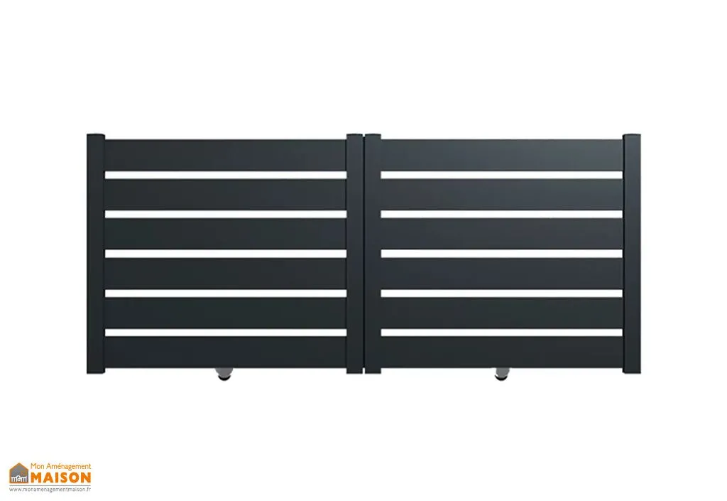 Portail coulissant aluminium 3 m motorisé - ajouré