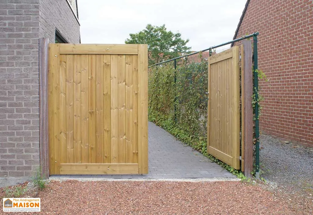 Portail Double Battant en Pin Autoclave Oxford – 300 x 180 cm