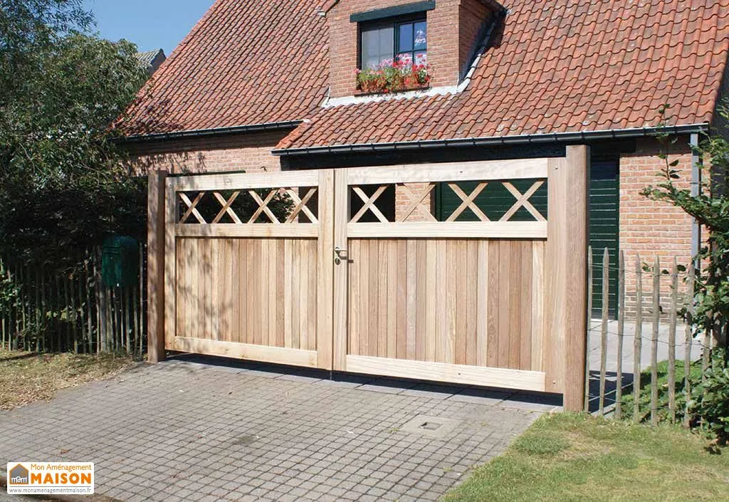 Portail Double Battant en Pin Autoclave Granada – 300 x 180 cm