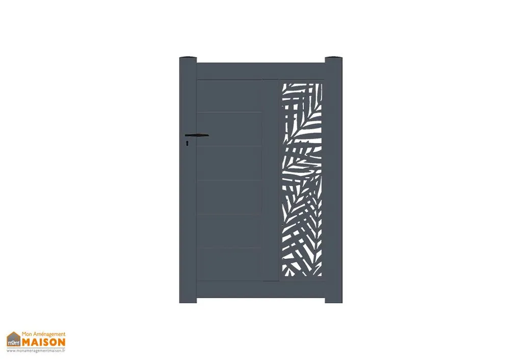 Portillon plein en aluminium avec découpe laser – 1000 x 1500 mm