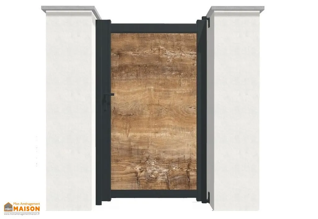 Portillon aluminium et HPL 1 m – plein