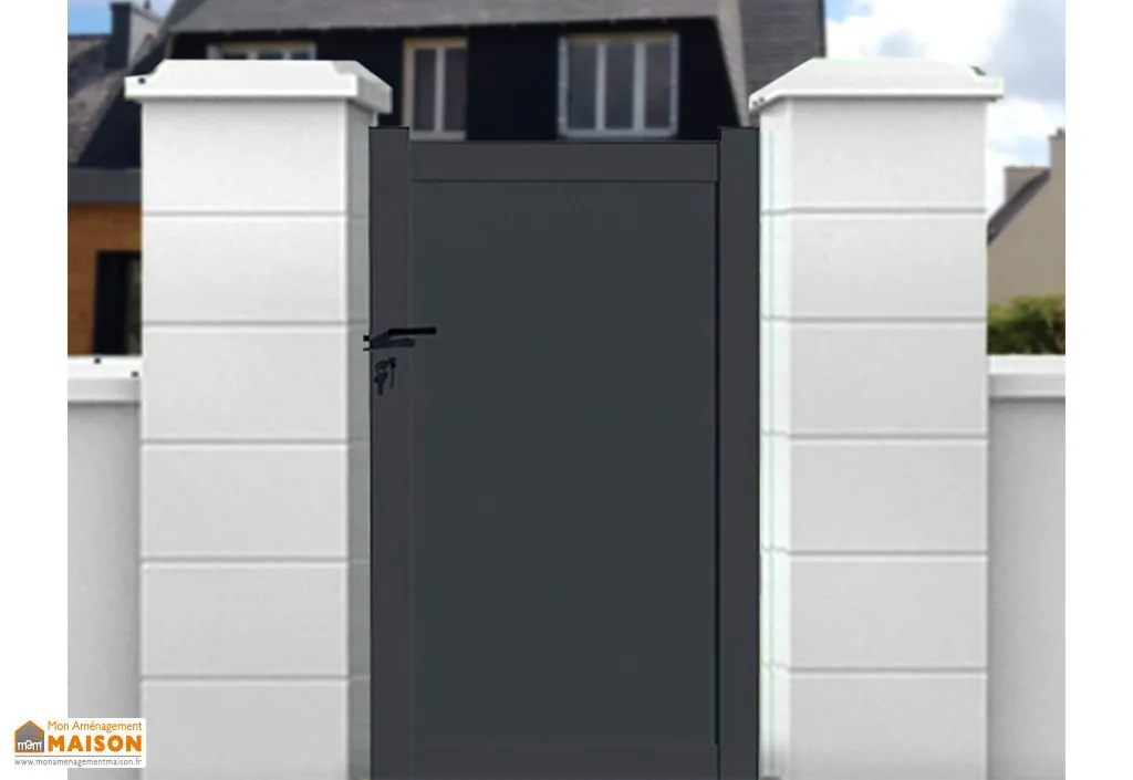 Portillon plein en aluminium