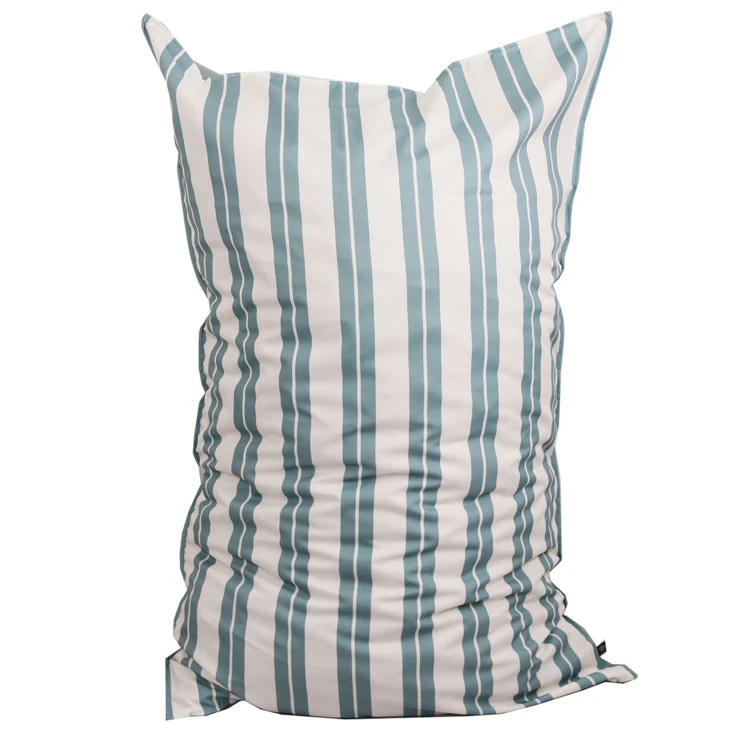 Pouf extérieur XXL à rayures