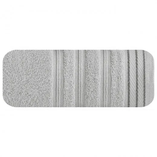 Drap de bain en coton Wiki gris clair, 50 x 90 cm