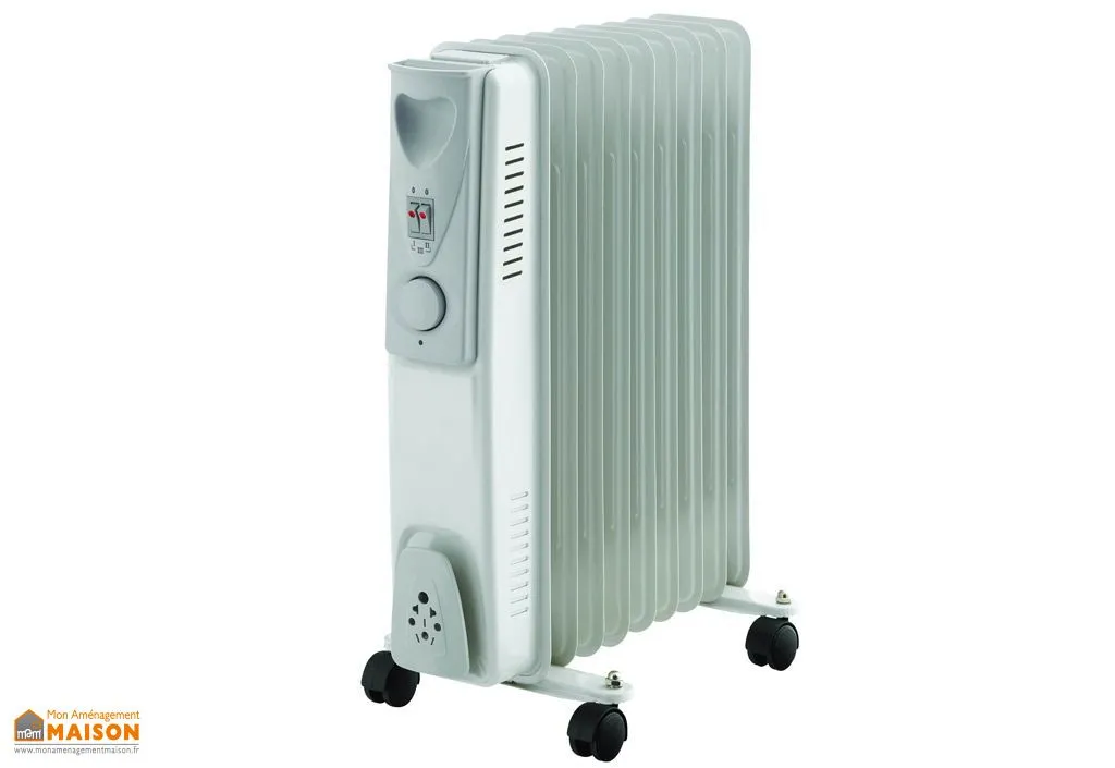 Radiateur Bain d'Huile Mobile avec Thermostat 2000 W