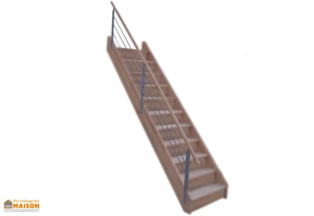 Rampe à Lisses Métal pour Escalier à Limon Central Montana