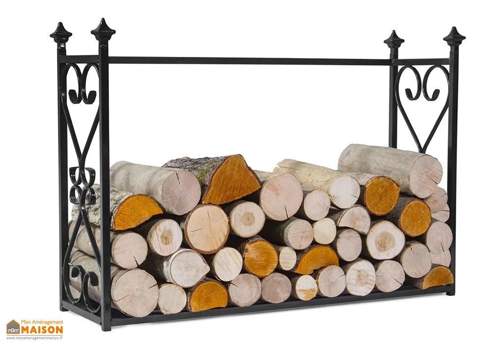 Range-Bûches Aldi en Acier 90 x 25 x 60 cm