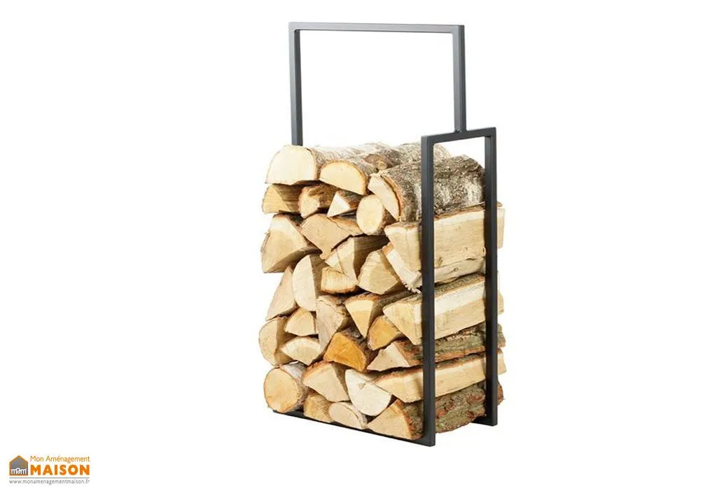 Range-Bûches en Acier Noir R135 (pls dimensions)