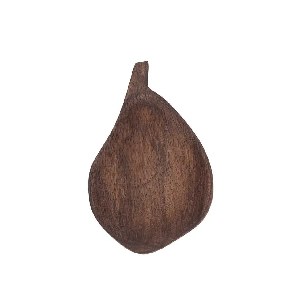 Repose cuillère - vide poche en manguier forme poire