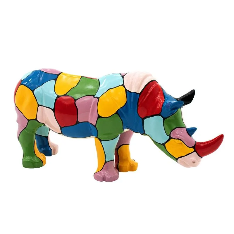 Figurine décorative Rhinocéros en polyrésine L