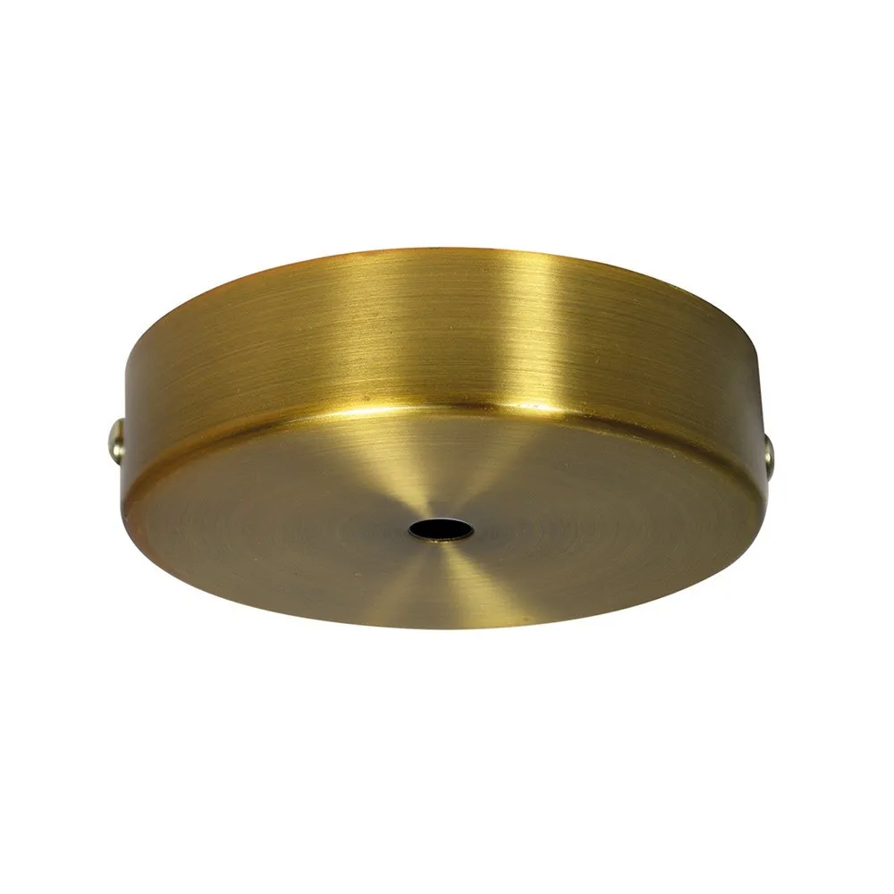 Rosace seule pour plafond métal doré brossé vintage