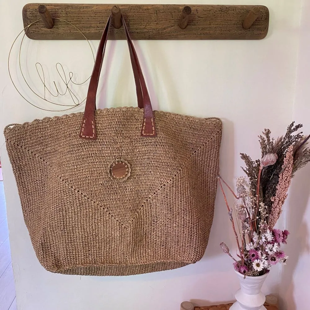 Sac à main en raphia fait à Madagascar - Grand modèle
