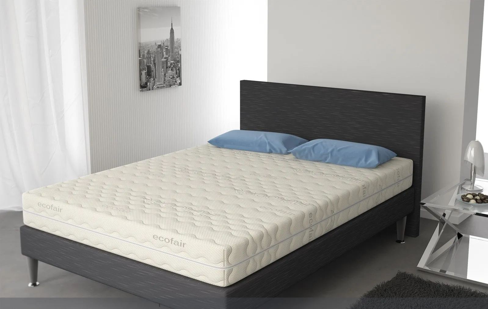 Matelas Bio Latex 3 cm Latex + 12 cm mousse HR + 3 cm Latex, 20 cm