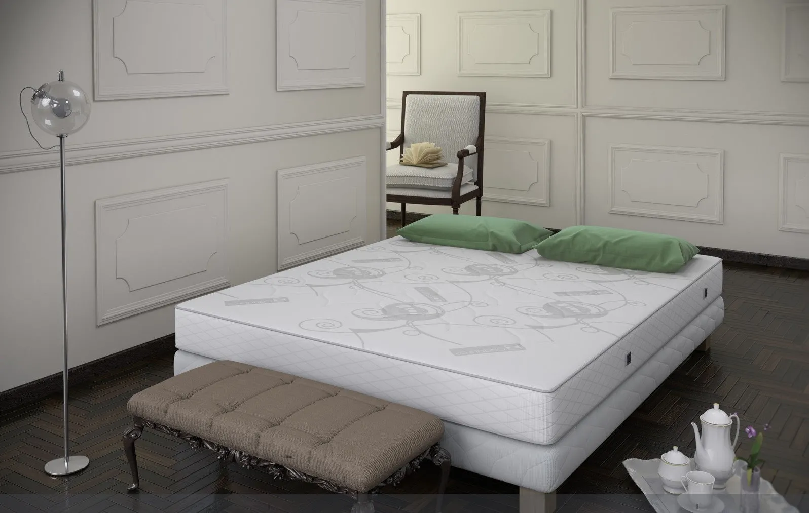 Matelas BioWool, 18 cm mousse HR + 2 cm Laine, 20 cm