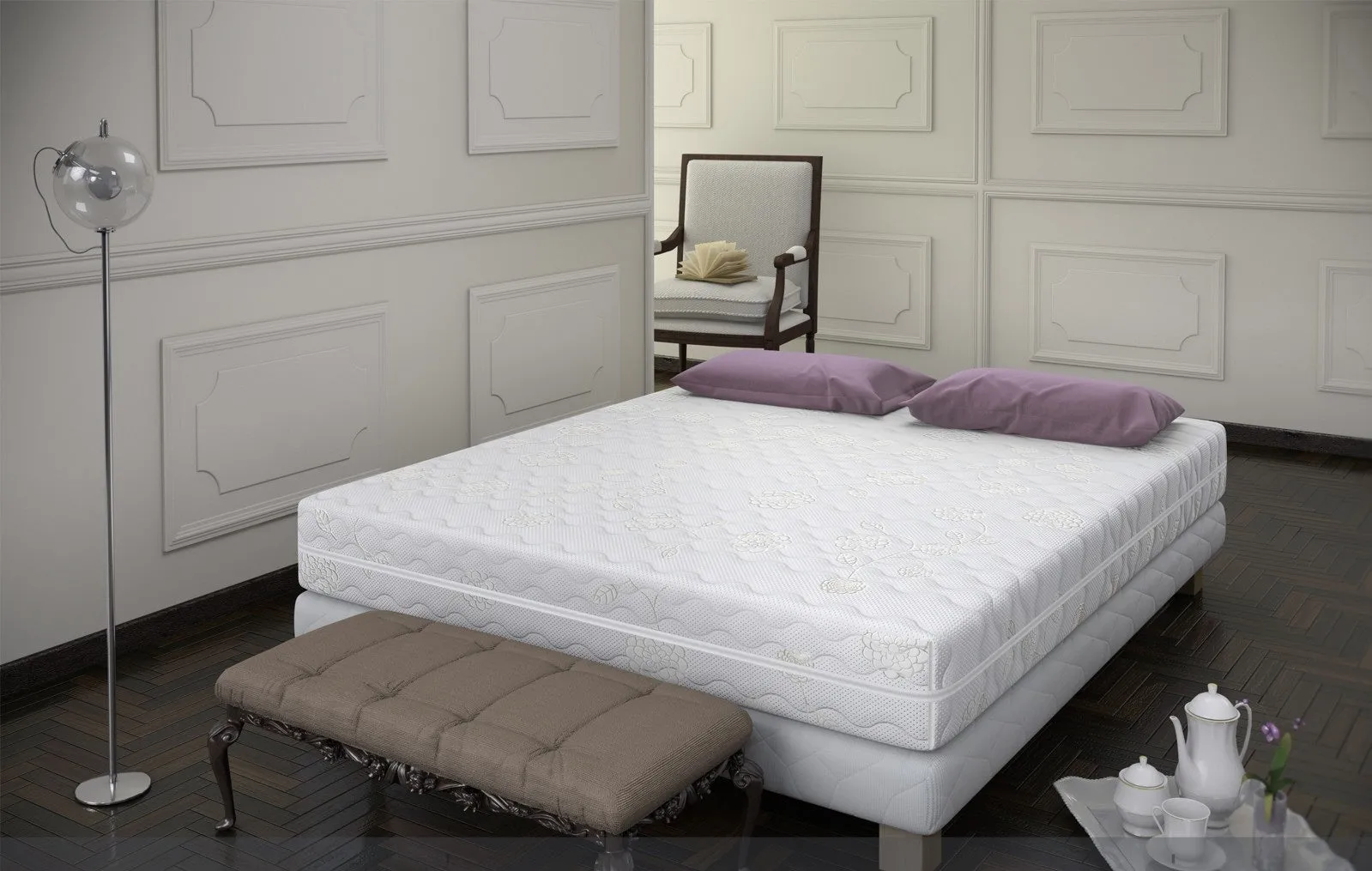 Matelas Vasco 7 Zone Latex 3 cm + Mousse HR 10 cm + Mémoire 4 cm