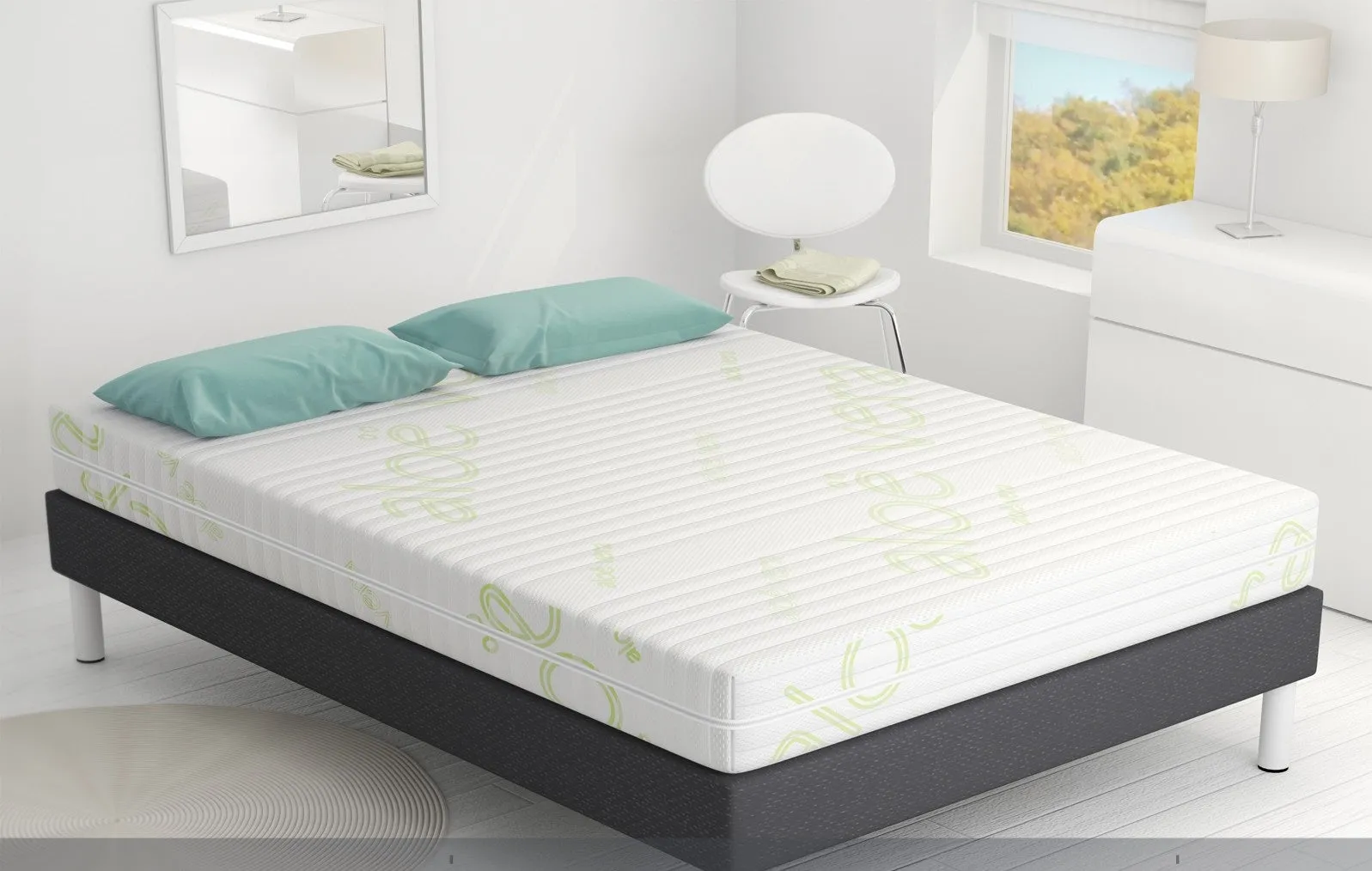 Matelas Vasco Memory Gel 14 cm mousse HR + 6 cm Memory Gel