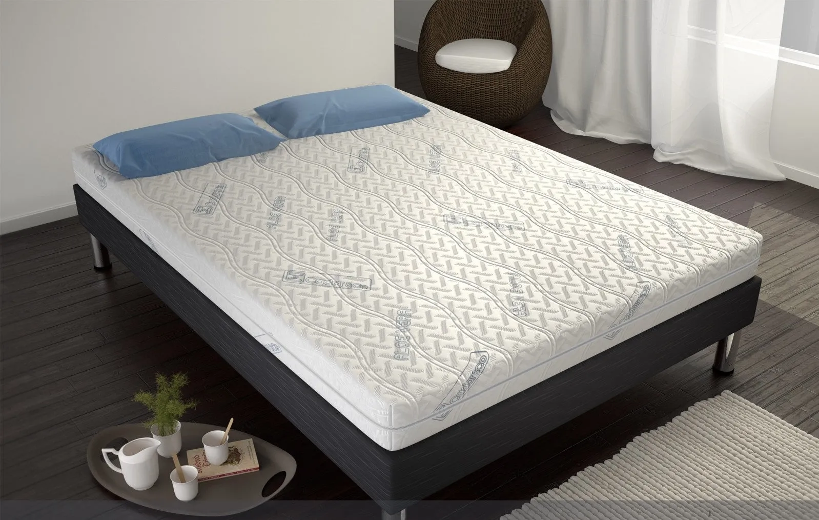 Matelas Vasco Memory Small, 14 cm mousse HR + 4 cm Mémoire de forme Gel, 18 cm