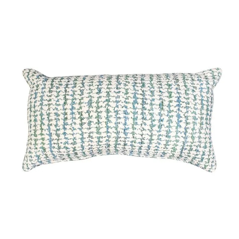 SALZBOURG | Housse de coussin imprimé vert, noir et écru 55 x 30 cm