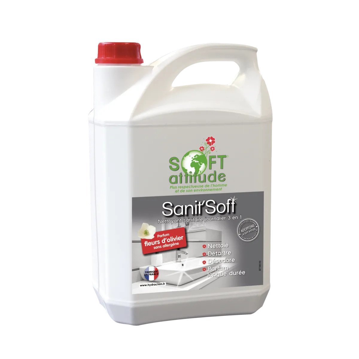 Sani Soft nettoyant sanitaire 3 en 1 bidon 5l